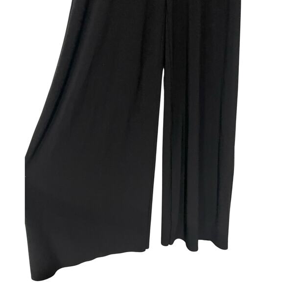 Norma Kamali Women’s Wide-Leg Elephant Dress Pants Black Pull On Stretch Knit S - Picture 4 of 13